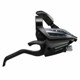 Marque Levier-Manette Vtt Shimano Stef500 Droit 7V. Noir Pour Frein V-Brake 2 Doigts 1 Marque Levier-Manette Vtt Shimano Stef500 Droit 7V. Noir Pour Frein V-Brake 2 Doigts