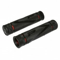 Marque Poignee Vtt Progrip 838 Double Densite Noir-Rouge Ø22Mm L122Mm (Paire)